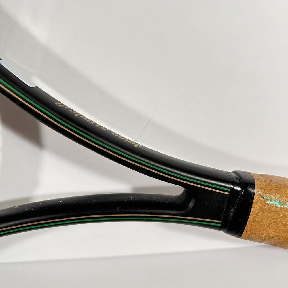 Prince Graphite Series 110 One Stripe Tennis Racquet Grip 4 1/2" Org Grip String - Picture 6 of 16